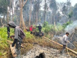 Kodam XIX Tuanku Tambusai Perkuat Penanganan Karhutla di Gaung, 2 Hektare Lahan Terbakar