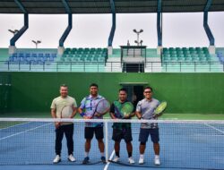 Pererat Sinergitas dan Silaturahmi, Danrem 031/WB Bersama Staf Gelar Fun Tenis dengan Jajaran PTPN IV Pekanbaru