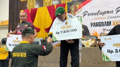 Bawa Pulang 23 Medali, Kodam XIX/Tuanku Tambusai Juara 1 Umum Pencak Silat