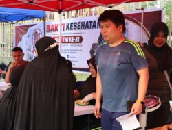 HUT ke-81 TNI, Kodam XIX/Tuanku Tambusai Hadirkan Bakti Kesehatan di Jantung Kota Pekanbaru