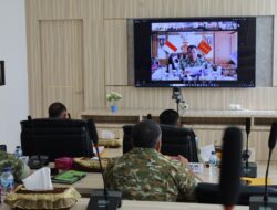 Kodam XIX/Tuanku Tambusai Matangkan Pelaksanaan KDKMP Lewat Vidcon Nasional Bersama Wapang TNI