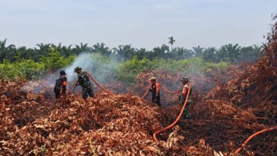 Sinergi TNI-Polri dan BPBD Padamkan Karhutla, Kodam XIX/Tuanku Tambusai Pastikan Situasi Tetap Aman